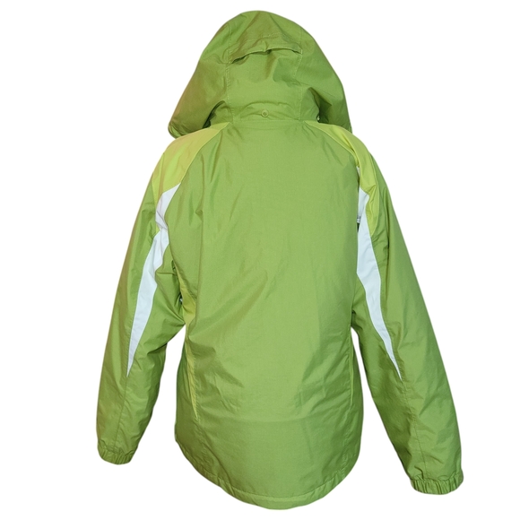 Lands' End Green & White Ski Jacket Size S 6-8 - Picture 4 of 10